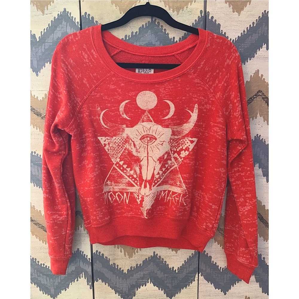 Billabong Cropped Long sleeve Crew Neck